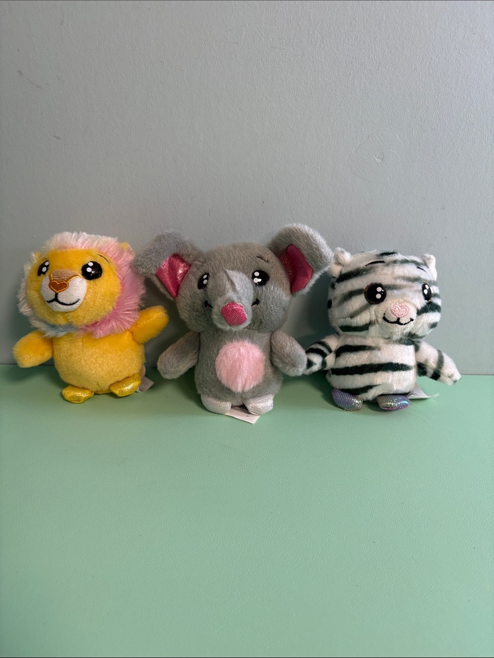 Russ Lil Peepers Lion Elephant & Tiger Plush Stuffed Animals, Kids Plush Toys